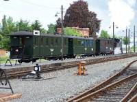 Sonderzug im Bahnhof Benndorf