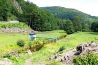 Beretal zwischen dem Viadukt am Ilfelder Bad und dem Haltepunkt Netzkater nach Baumfällarbeiten (Juli 2011)