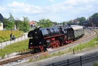 Leerreisezug mit Lok 01 0509 der Pressnitztalbahn AG bei der Ausfahrt in Wernigerode nach Bad Harzburg (2)