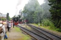 Lok 99 7245 steht im Bahnhof Drei Annen Hohne bereit zur Fahrt mit Zug 8903 nach Eisfelder Talmühle.