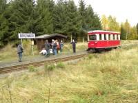 „Kaffeepause“ der Veranstaltungsteilnehmer am Haltepunkt Birkenmoor