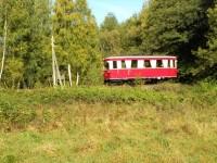 Triebwagen 187 001 beim Fotohalt zwischen den Bahnhöfen Sternhaus Ramberg und Mägdesprung