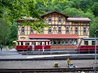 Triebwagen 187 001 (ex. GHE T1) im Bahnhof Eisfelder Talmühle