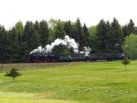 von Lok 99 236 gezogener Sonderzug Nordhausen Nord – Wernigerode vor Benneckenstein (1)