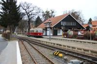 Vom Brocken kommend trifft Triebwagen 187 011 nach Probefahrt am 15.01.2015 kurz nach 14 Uhr in Bf Wernigerode Westerntor ein. (1)