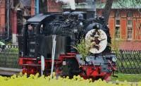 Lok 99 6001 beim Rangieren im Bahnhof Gernrode (Harz)